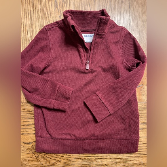 Burgundy zip pullover - Size 4T - Picture 1 of 2